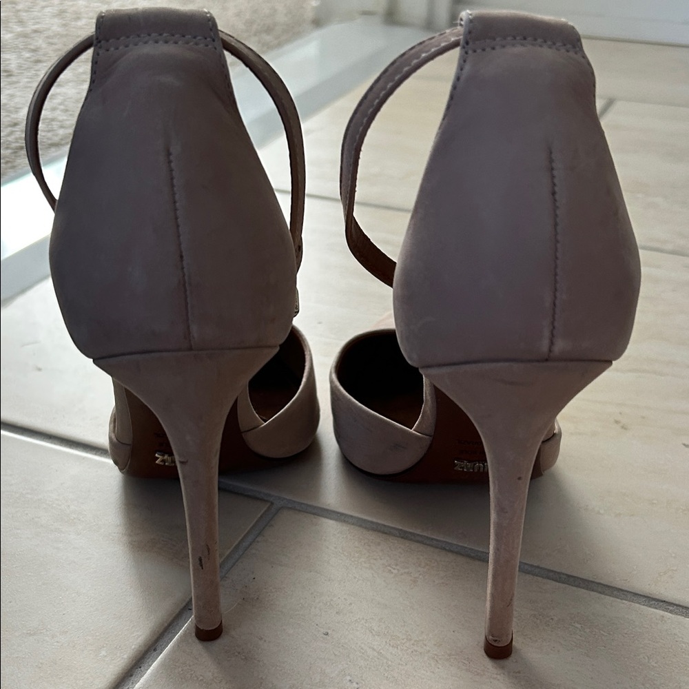 SCHUTZ Women's Beige Ankle Strap Heels - Picture 4 of 4